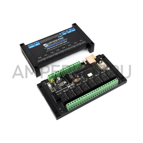 8-ми канальный модуль реле Waveshare ESP32-S3 RS485 WI-FI Ethernet под DIN рейку, фото 5