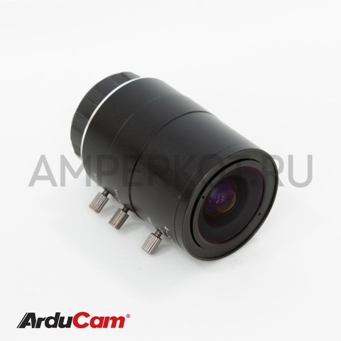 Варифокальный объектив Arducam для камеры Raspberry Pi HQ, 87.2°-39°, 4-12 мм C-Mount Lens с C-CS адаптером C2004ZM12, фото 2