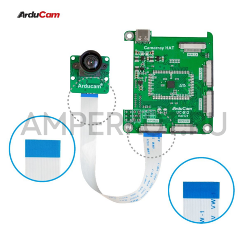 Модуль из 4-х камер Arducam 12MP*4 IMX477P для Raspberry Pi, NVIDIAJetson Nano/Xavier NX/AGX Orin/Orin Nano/Orin NX, фото 7
