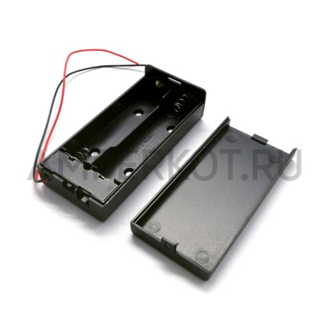 Бокс для двух аккумуляторов 18650 (последовательное подключение), фото 3