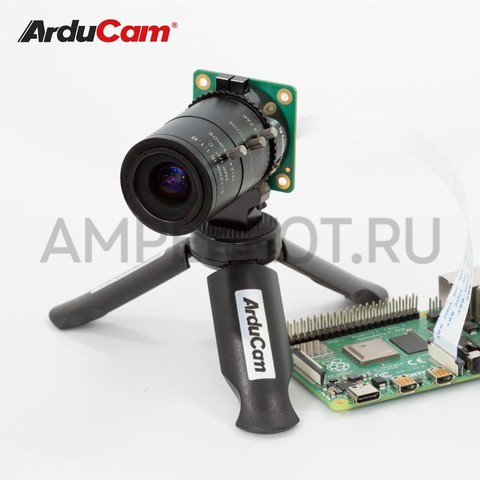 Варифокальный объектив Arducam для камеры Raspberry Pi HQ, 87.2°-39°, 4-12 мм C-Mount Lens с C-CS адаптером C2004ZM12, фото 4