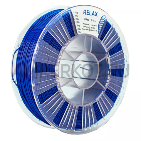 Пластик для 3D-принтера REC PETG (RELAX) 1.75мм синий 750г, фото 1