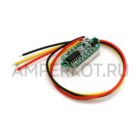 Миниатюрный цифровой вольтметр постоянного тока DC 0-100V (цвет: красный), фото 2
