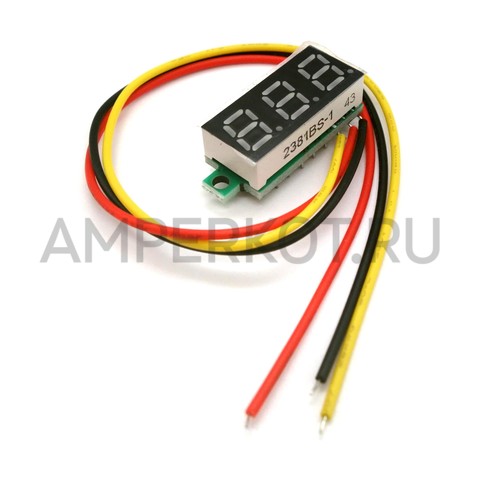 Миниатюрный цифровой вольтметр постоянного тока DC 0-100V (цвет: красный), фото 1