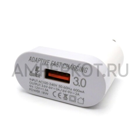 Зарядное устройство LDNIO A303Q 1*USB Type-A QC3.0 18W кабель Type-C, фото 5