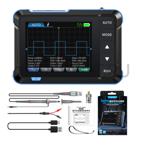 FNIRSI DSO-153 миниатюрный цифровой осциллограф 1MHz 5MS/s и генератор сигнала 10 кГц (Стандарт), фото 5