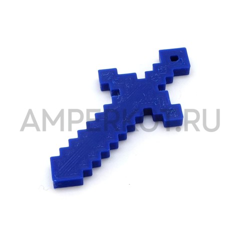 Меч из Minecraft, 3d модель брелок синий, фото 1