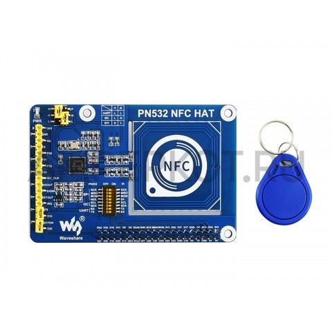 Устройство чтения/записи NFC/RFID меток Waveshare PN532 для Raspberry Pi, I2C / SPI / UART, фото 3