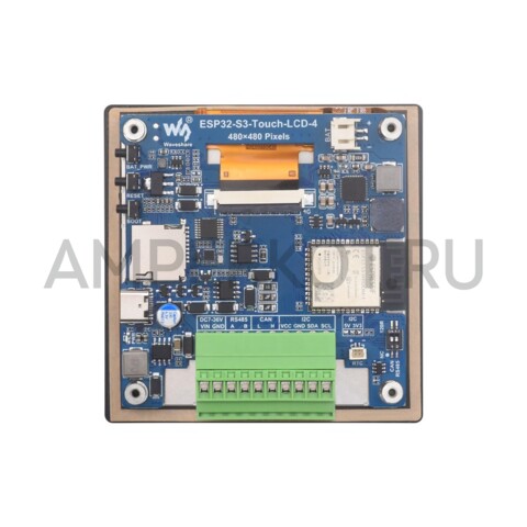 4” HMI IPS дисплей Waveshare 480 × 480 CPT ESP32-S3 WiFi/Bluetooth/RS485/CAN, фото 4