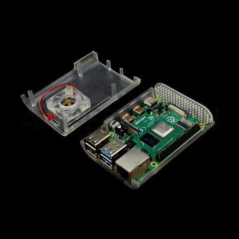 Корпус для Raspberry Pi 4 с кулером (Прозрачный), фото 3