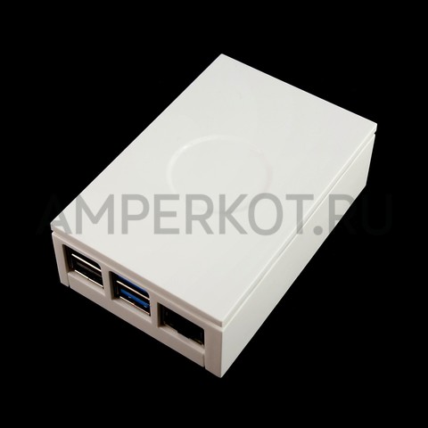 Пластиковый корпус для Raspberry Pi 4 ASM-1900136-11 белый, фото 1