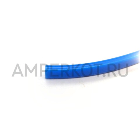 Плоский ПВХ уплотнитель для алюминиевого профиля 6 мм синий 1 метр, фото 1