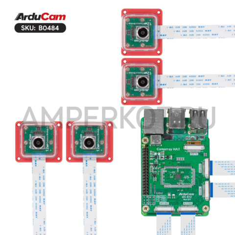 Модуль из 4-х камер Arducam 12MP*4 IMX708 для Raspberry Pi Автофокус, фото 4