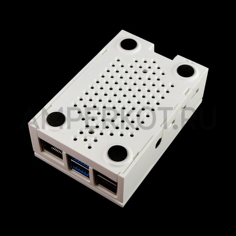 Пластиковый корпус для Raspberry Pi 4 ASM-1900136-11 белый, фото 3