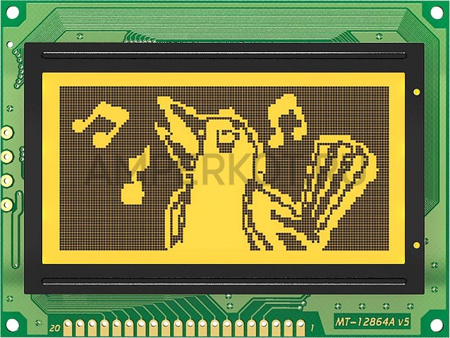 Графический LCD дисплей MT-12864A-2FLA-T, фото 1