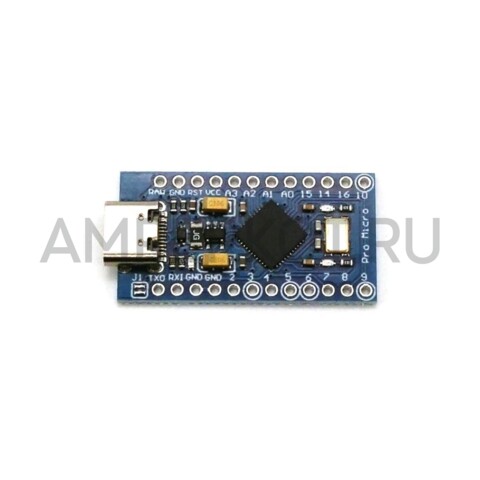 Плата PRO Micro (Arduino-совместимая) с Type-C портом  ATMEGA32U4 3-6V, фото 2