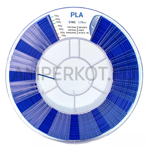 Пластик для 3D-принтера REC PLA 1.75мм Синий (RAL 5003) 750г, фото 2