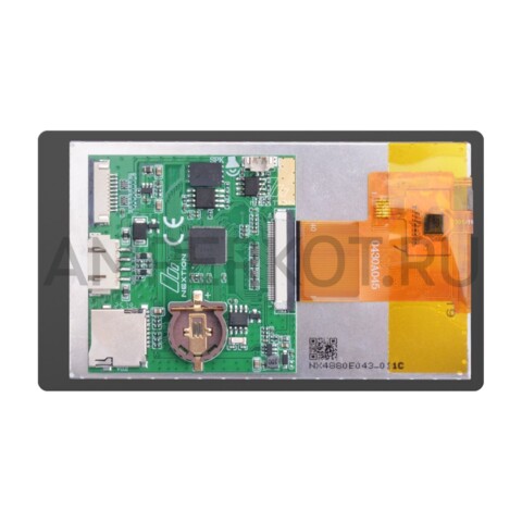 4.3” HMI дисплей Nextion NX4880E043-011C  серия EDGE 480х800 пикселей Емкостной сенсор, фото 3