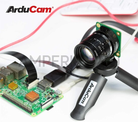 Объектив Arducam для камеры Raspberry Pi HQ, 14.3°, фокус 35 мм, ручная фокусировка и настройка диафрагмы крепление CS-Mount, фото 4