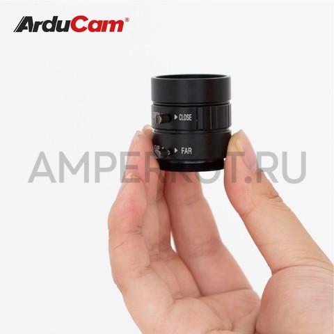 Объектив Arducam для камеры Raspberry Pi HQ, 50°, 8 мм, ручной фокус и диафрагма, CS-Mount CS2008ZM05A, фото 5