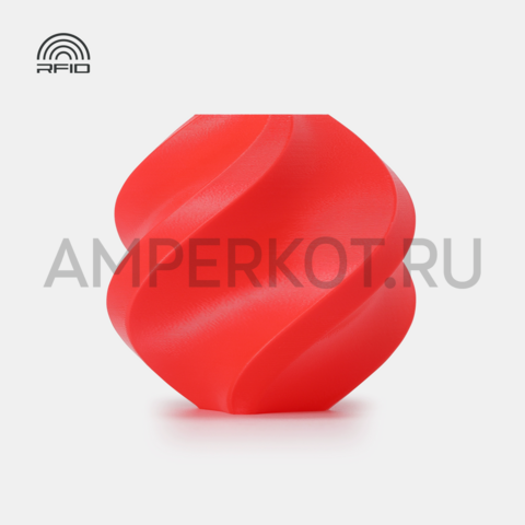 Bambu Lab TPU пластик (Для AMS) для 3D принтера 1.75 мм 1 кг с катушкой красный (53200), фото 1