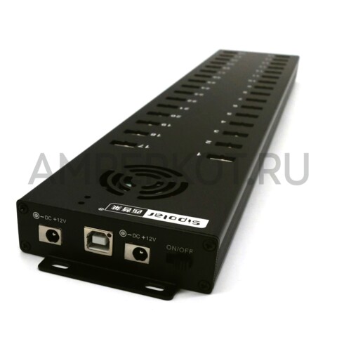 Sipolar A-832 промышленный 32 портовый USB 2.0 Hub 30 портов для зарядки, 2 порта для синхронизации данных, 12V 10А, фото 9