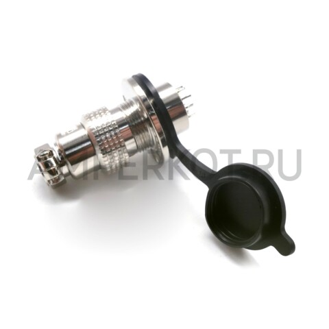 Разъем Разъем GX19M 14 контактов 19 мм (комплект штекер + гнездо с фланцем+крышка), фото 4