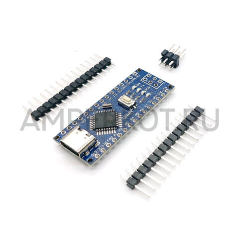Плата Nano V 3.0 (Arduino-совместимая)  ATMEGA328P CH340 Type-C не распаянная, фото 1