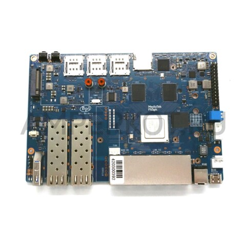 Одноплатный компьютер Banana Pi BPI-R4  MTK MT7988A 4ГБ RAM 8ГБ  eMMC WIFI7 4 порта 1 ГБит 2 SFP порта 10 Гбит, фото 2