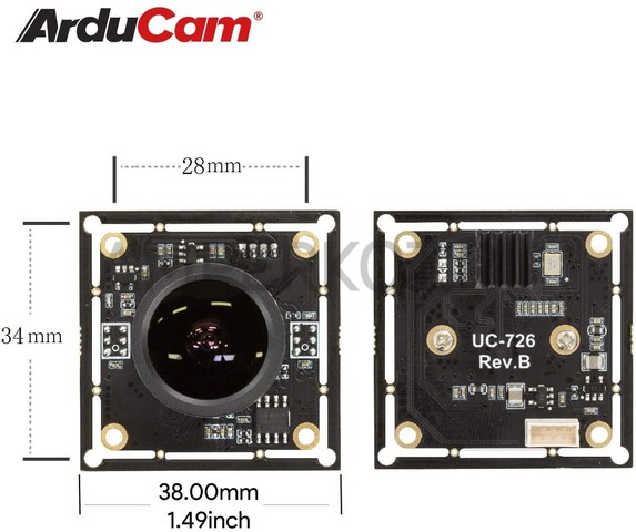16МП камера Arducam с углом обзора 105° IMX298, фото 3