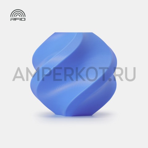 Bambu TPU пластик (Для AMS) для 3D принтера 1.75 мм 1 кг с катушкой синий (53600), фото 1