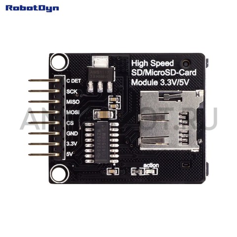 RobotDyn Высокоскоростной модуль для подключения SD или MicroSD карт, фото 3