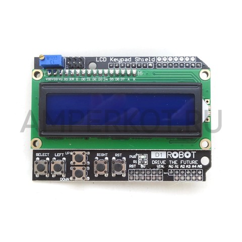 LCD Display 1602 keypad shield (шилд дисплея), фото 6