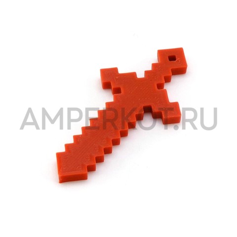 Меч из Minecraft, 3d модель брелок красный, фото 1