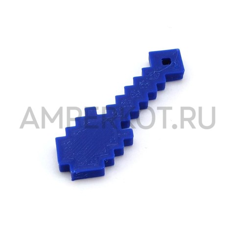 Лопата из Minecraft, 3d модель брелок синий, фото 1