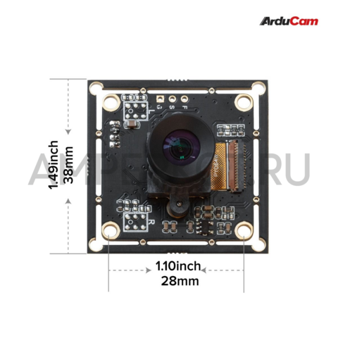 2МП USB камера Arducam с глобальным затвором (Global Shutter ) OV2311 Монохром Объектив M12 с низким уровнем искажений Без микрофона, фото 2