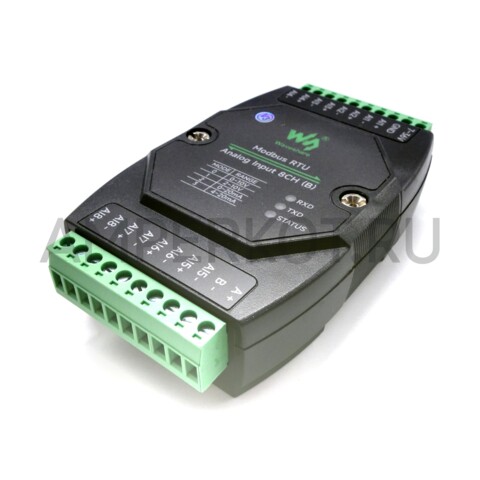 Modbus RTU Analog Input 8CH (B)  промышленный 8-канальный аналоговый модуль сбора данных 12-бит, фото 1