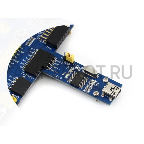 Waveshare конвертер интерфейса USB на UART на чипе PL2303 (Mini USB), фото 2