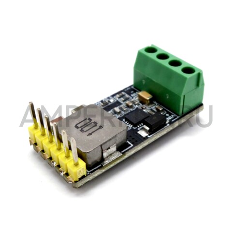 Понижающий DC-DC преобразователь Waveshare 6-36V/5V или 3.3V 4A с разъемами, фото 1