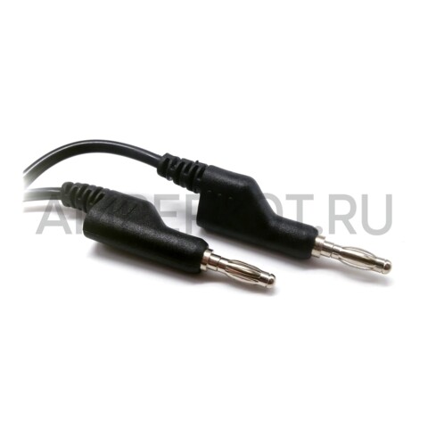 Провод тестера банан - банан, цвет черный, длина 1м, фото 2