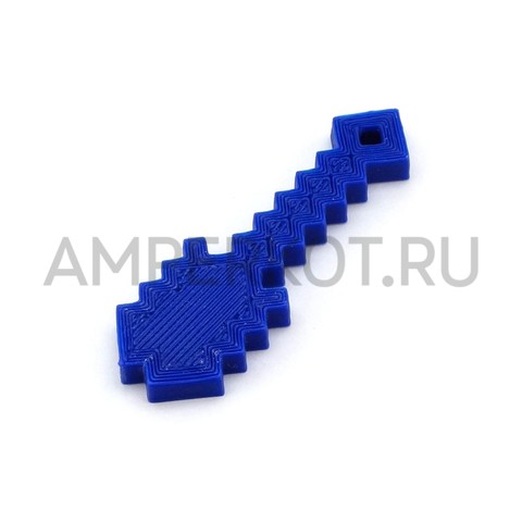Лопата из Minecraft, 3d модель брелок синий, фото 4