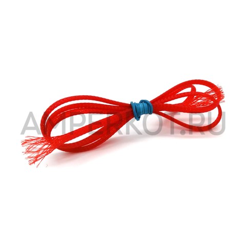 Оплетка для проводов 6мм (1 метр) Красная (на отрез), фото 1