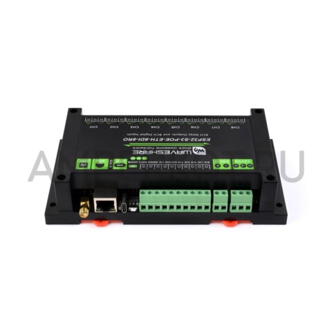 8-ми канальный модуль реле Waveshare ESP32-S3 RS485 WI-FI Ethernet PoE под DIN рейку, фото 4