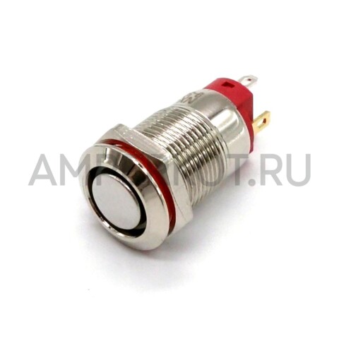 12 мм антивандальная кнопка NX-12B с фиксацией и синей подсветкой 9-30V AC/DC, фото 2