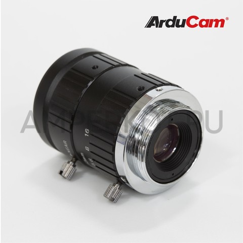 Объектив Arducam для камеры Raspberry Pi HQ, 39.2°, фокус 12 мм, ручная фокусировка и настройка диафрагмы крепление CS-Mount, фото 3