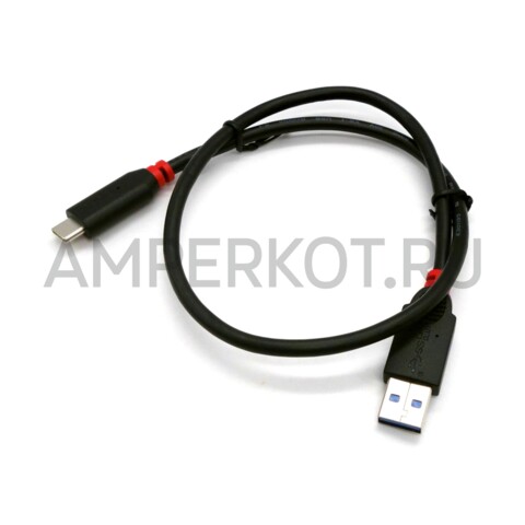 Кабель USB 3.1 GEN2 Type-C 50 см черный, фото 1