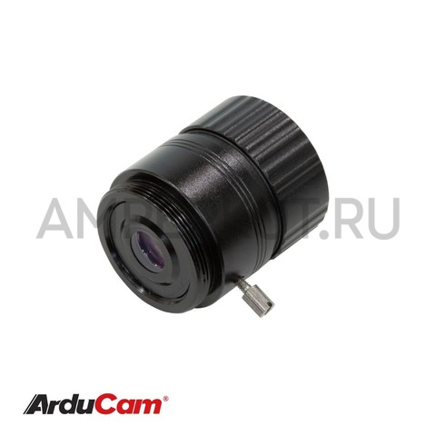 Широкоугольный объектив Arducam для камеры Raspberry Pi HQ, 65°, 6 мм, ручной фокус и диафрагма, CS-Mount, фото 2