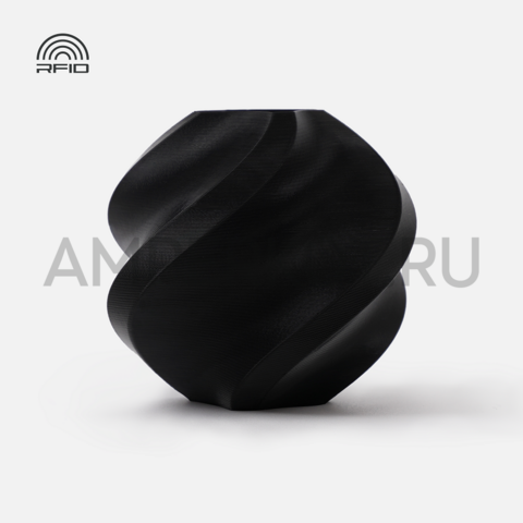 Bambu Lab PLA Basic пластик (RFID) для 3D принтера 1.75 мм 1 кг без катушки Черный, фото 1