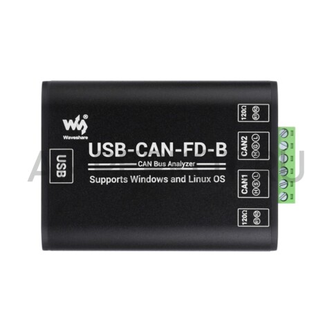 Высокопроизводительный адаптер Waveshare USB-CAN FD промышленного класса, интерфейсная карта связи шины CAN/CAN-FD и анализатор данных протокола CAN/CAN-FD Windows/Linux, фото 3