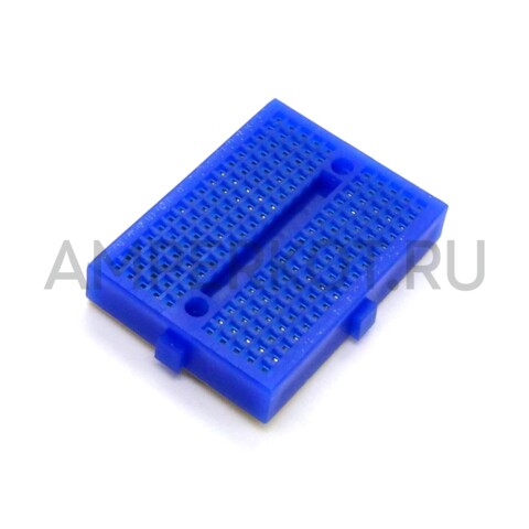 Беспаечная мини макетная плата синяя (solderless breadboard) на 170 отверстий, фото 1